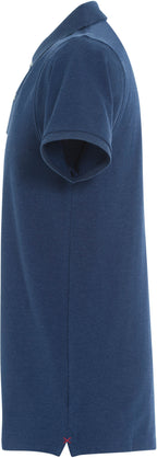 Clique Stretch Premium Polo – Blåmelert – venstre side