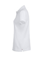 Clique Stretch Premium Polo – dame – Hvit – venstre side