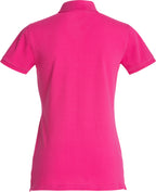 Clique Stretch Premium Polo – dame – Cerise – bakside
