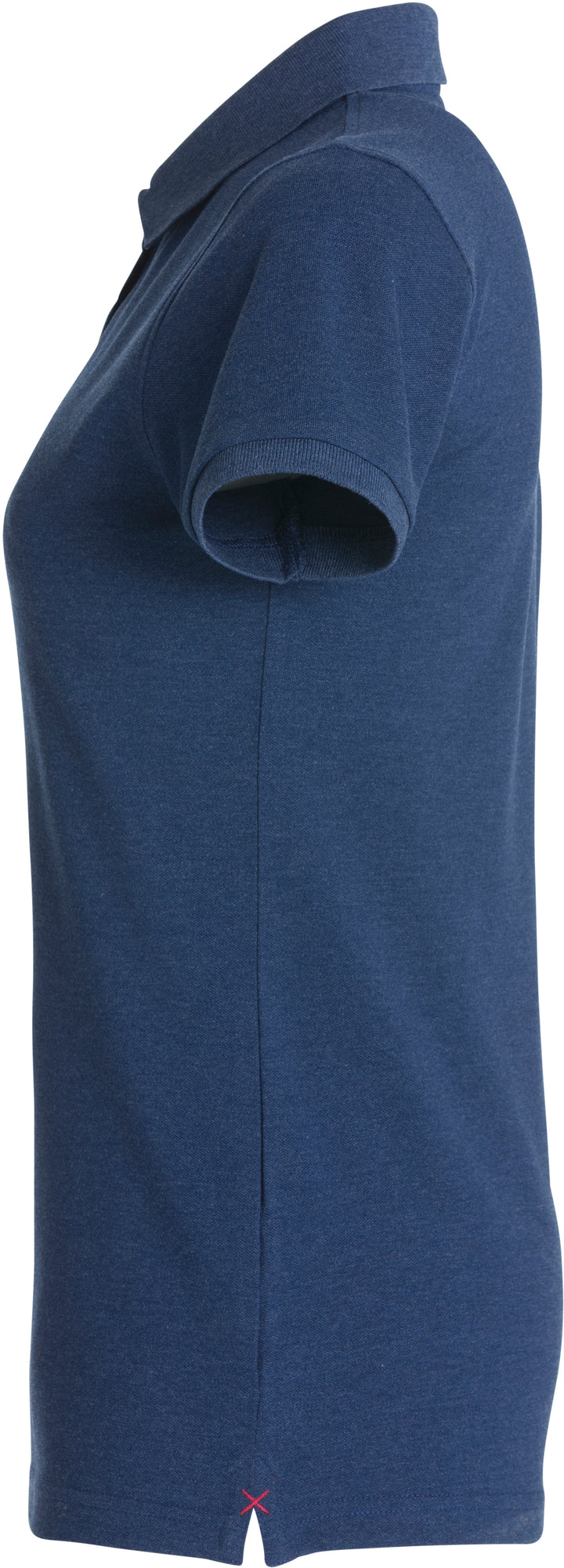 Clique Stretch Premium Polo – dame – Blåmelert – venstre side