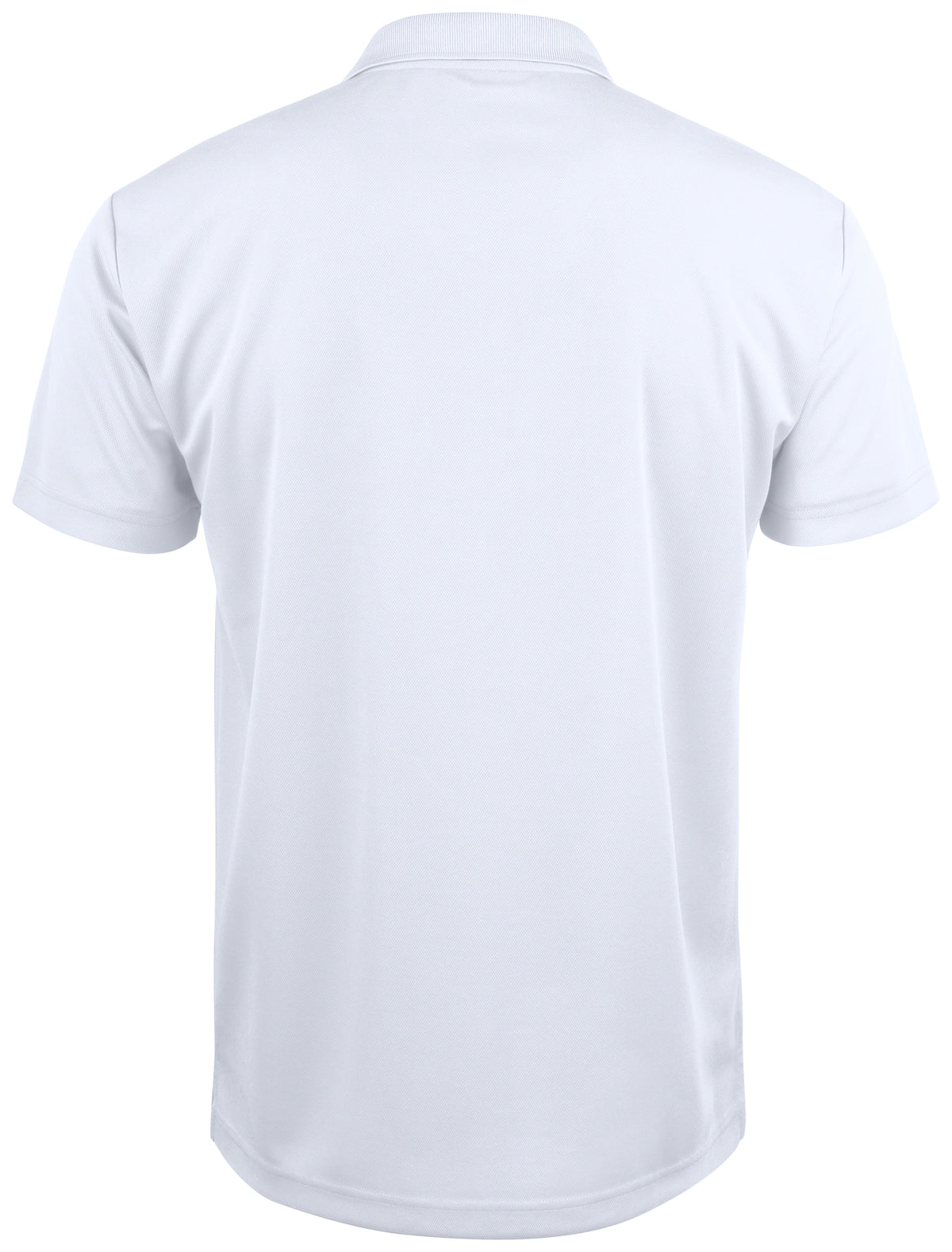 Clique Basic Active Polo – Hvit – bakside