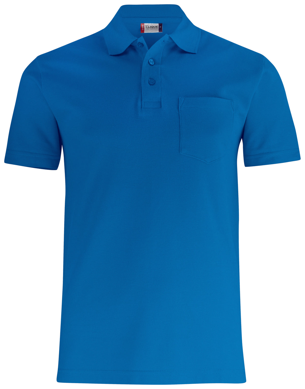 Clique Basic Polo Pocket – Kongeblå – forside