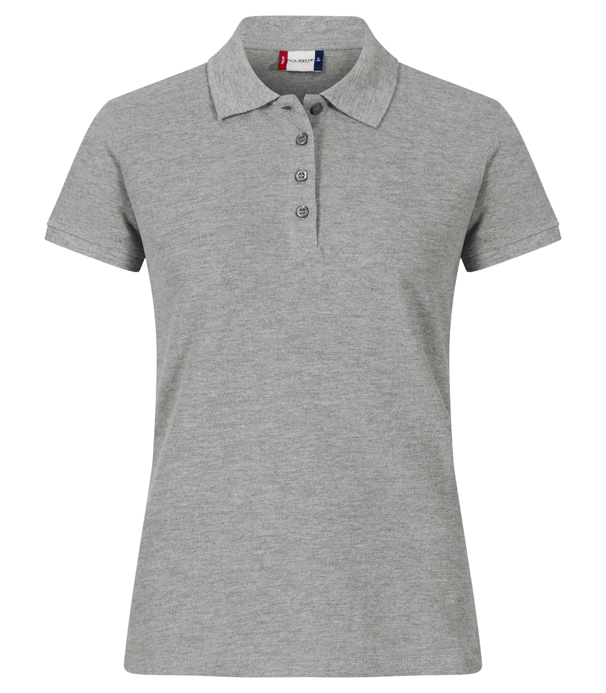 Clique Heavy Premium Polo – dame – Gråmelert – forside
