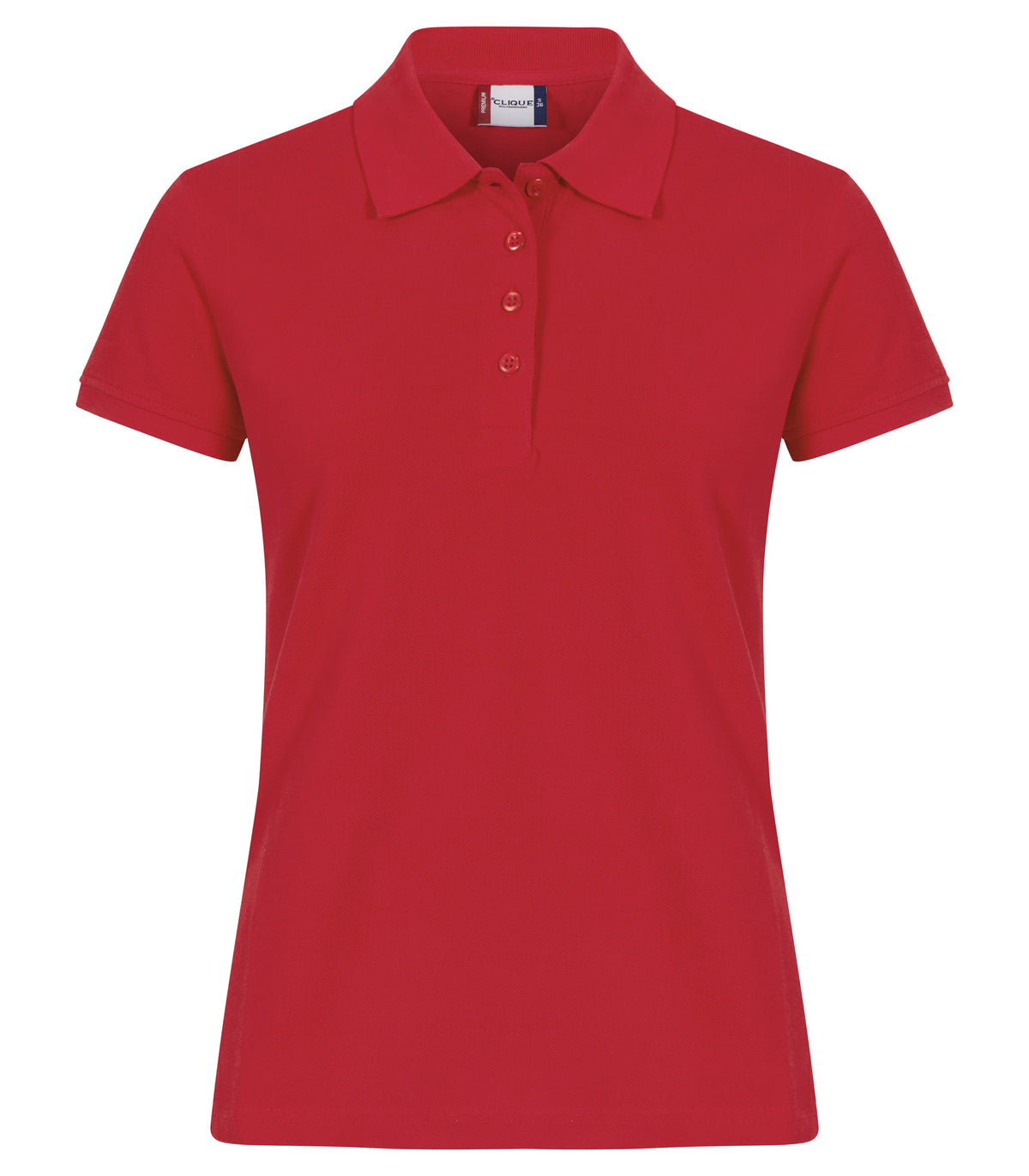 Clique Heavy Premium Polo – dame – Rød – forside