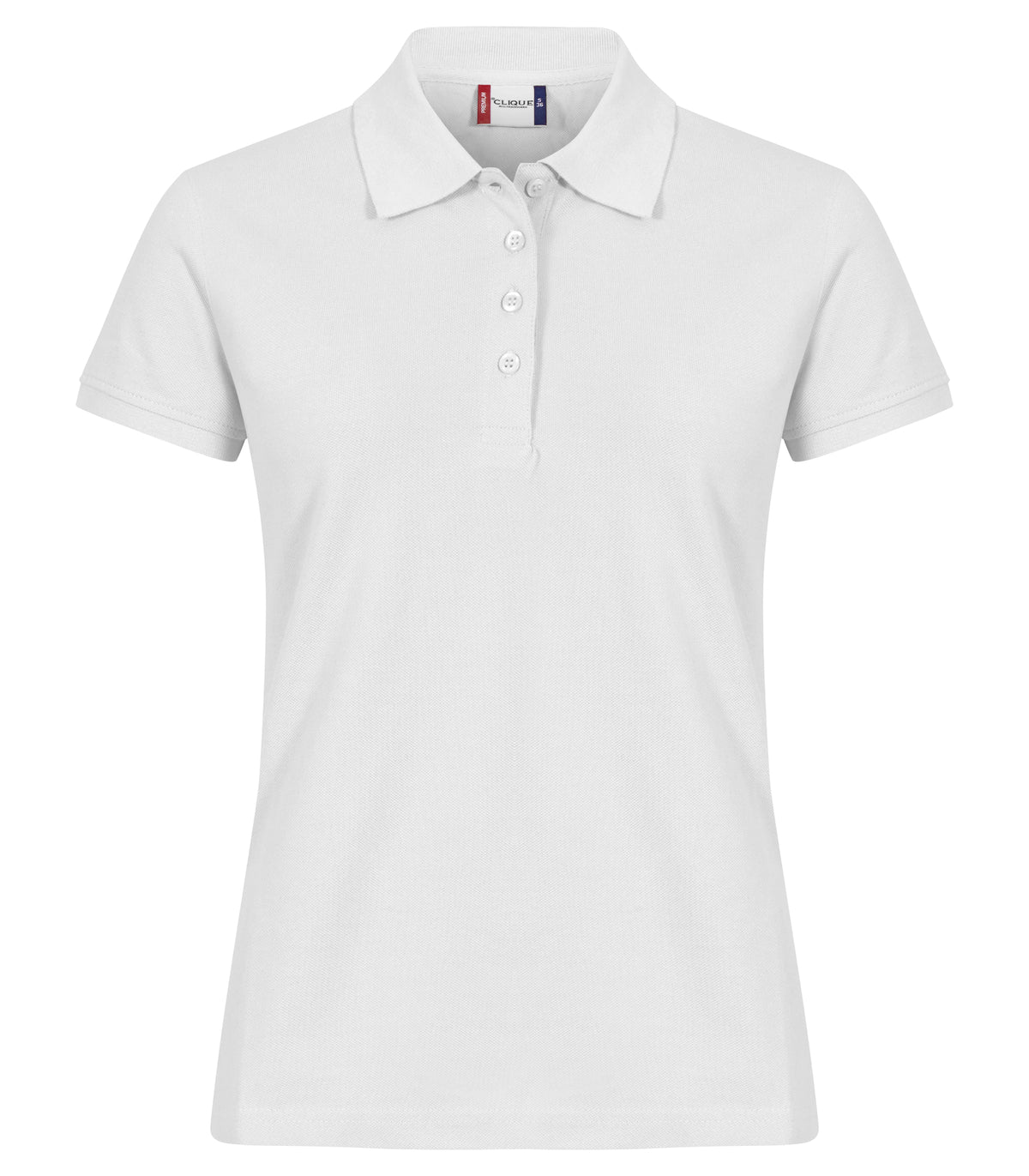 Clique Heavy Premium Polo – dame – Hvit – forside