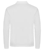 Clique Stretch Premium Polo L/S – Hvit – bakside