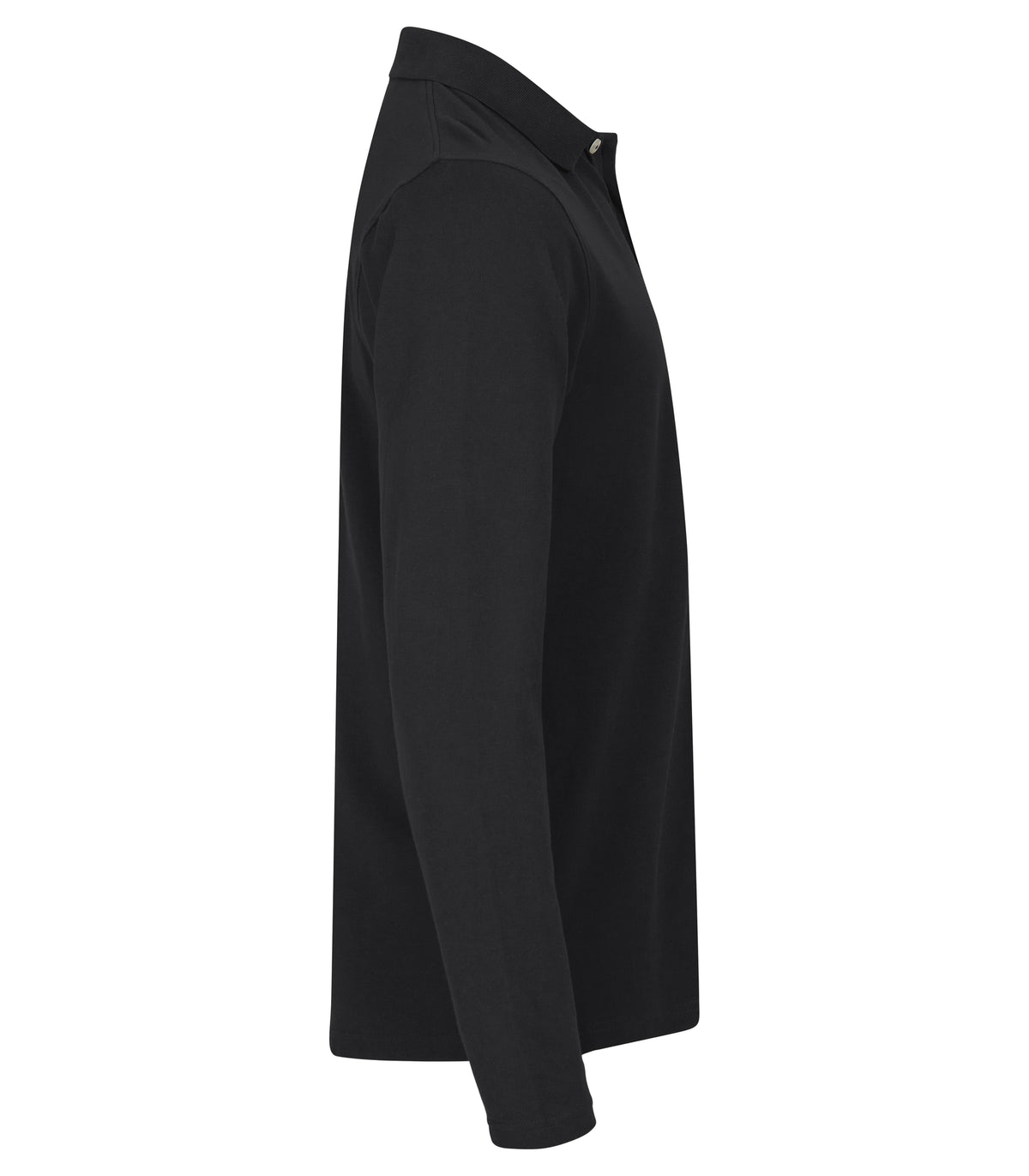 Clique Stretch Premium Polo L/S – Svart – høyre side