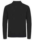 Clique Stretch Premium Polo L/S – Svart – bakside