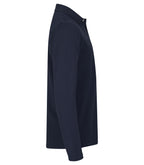 Clique Stretch Premium Polo L/S – Mørk marineblå – høyre side