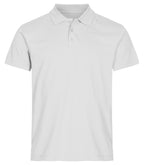 Clique Single Jersey Polo – Hvit – forside