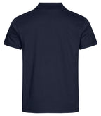 Clique Single Jersey Polo – Mørk marineblå – bakside