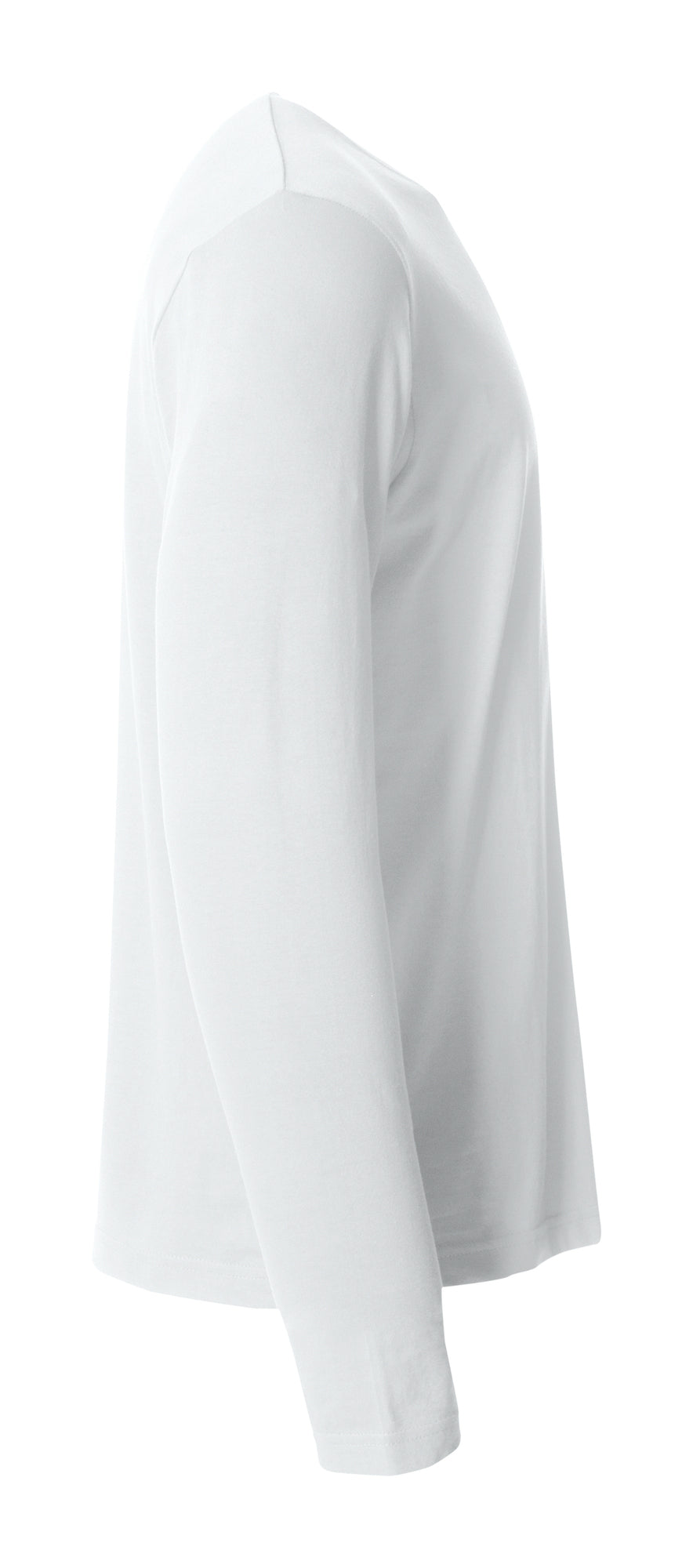 Clique Basic-T L/S – Hvit – høyre side