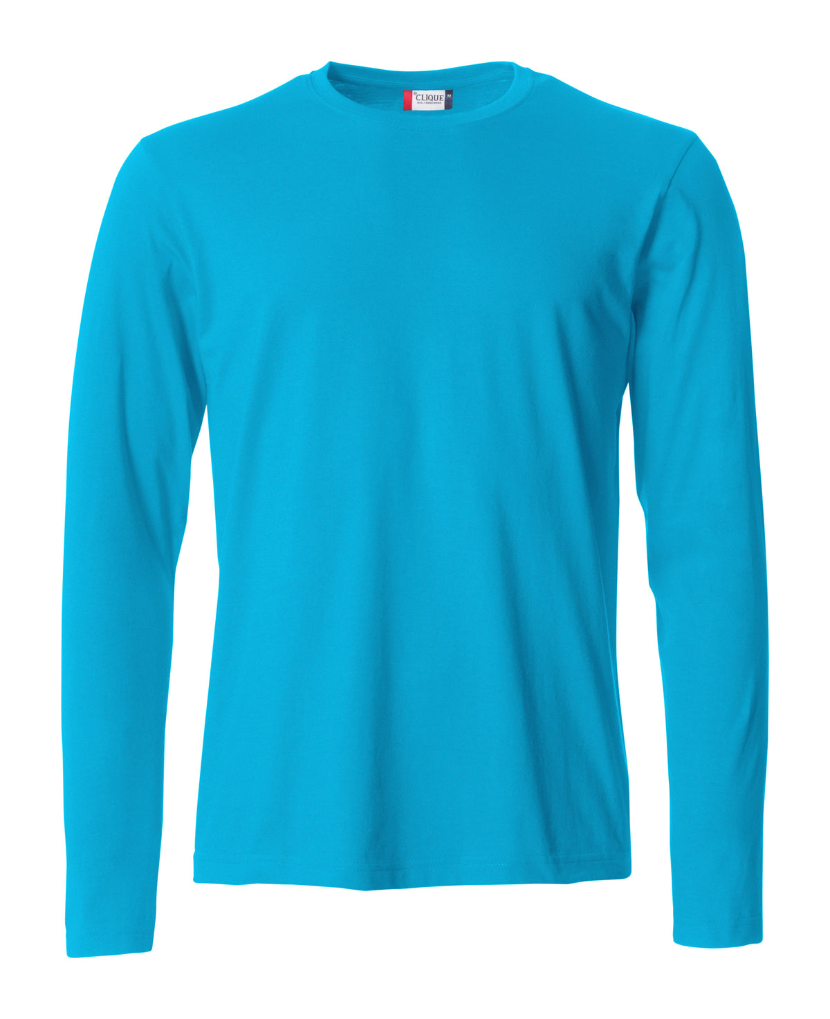 Clique Basic-T L/S – Turkis – forside