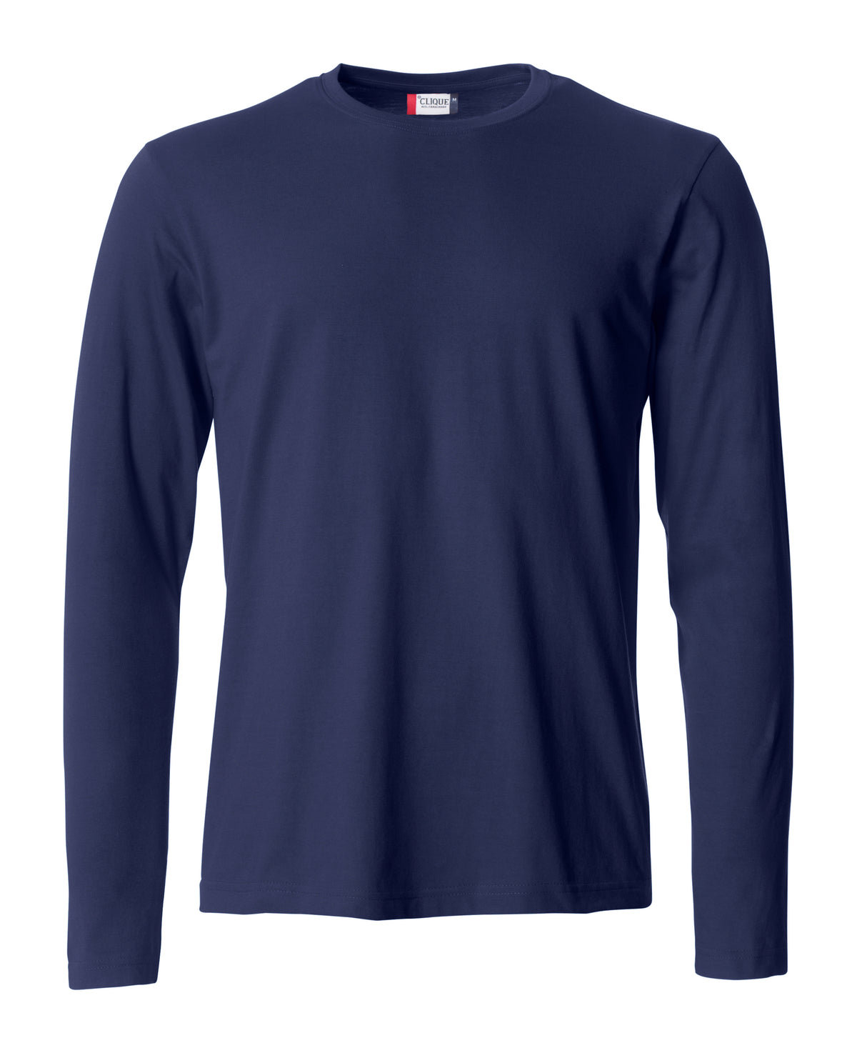 Clique Basic-T L/S – Mørk marineblå – forside