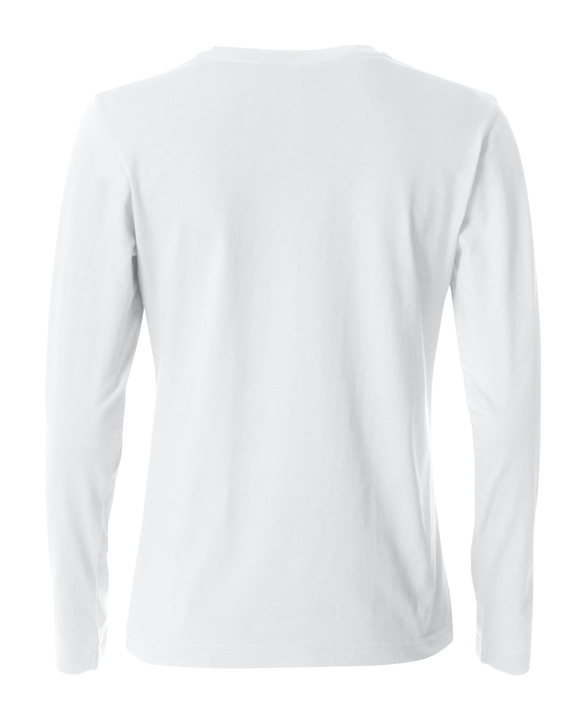 Clique Basic-T L/S – dame – Hvit – bakside