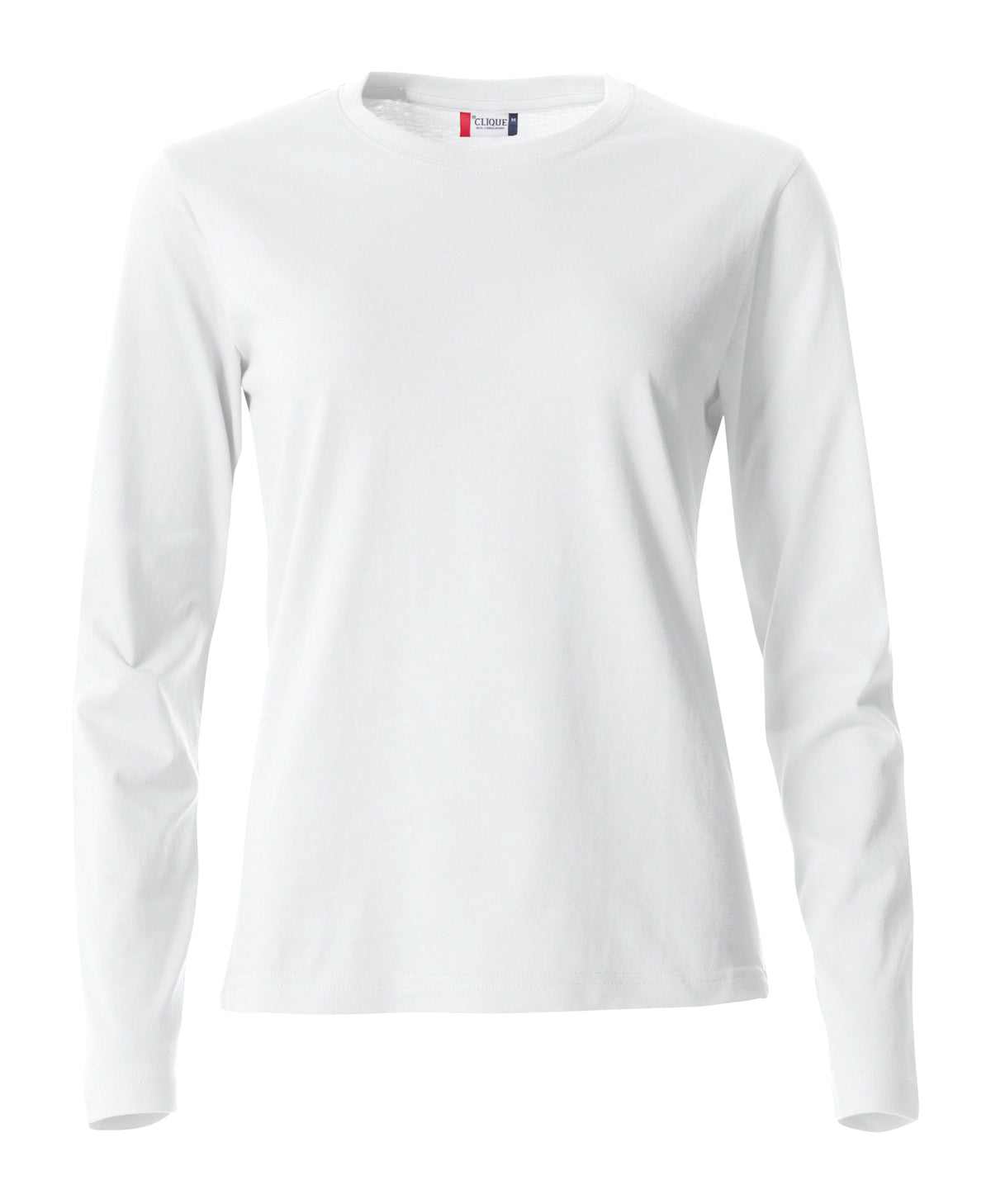 Clique Basic-T L/S – dame – Hvit – forside