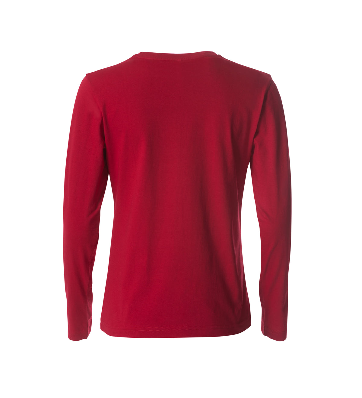 Clique Basic-T L/S – dame – Rød – bakside