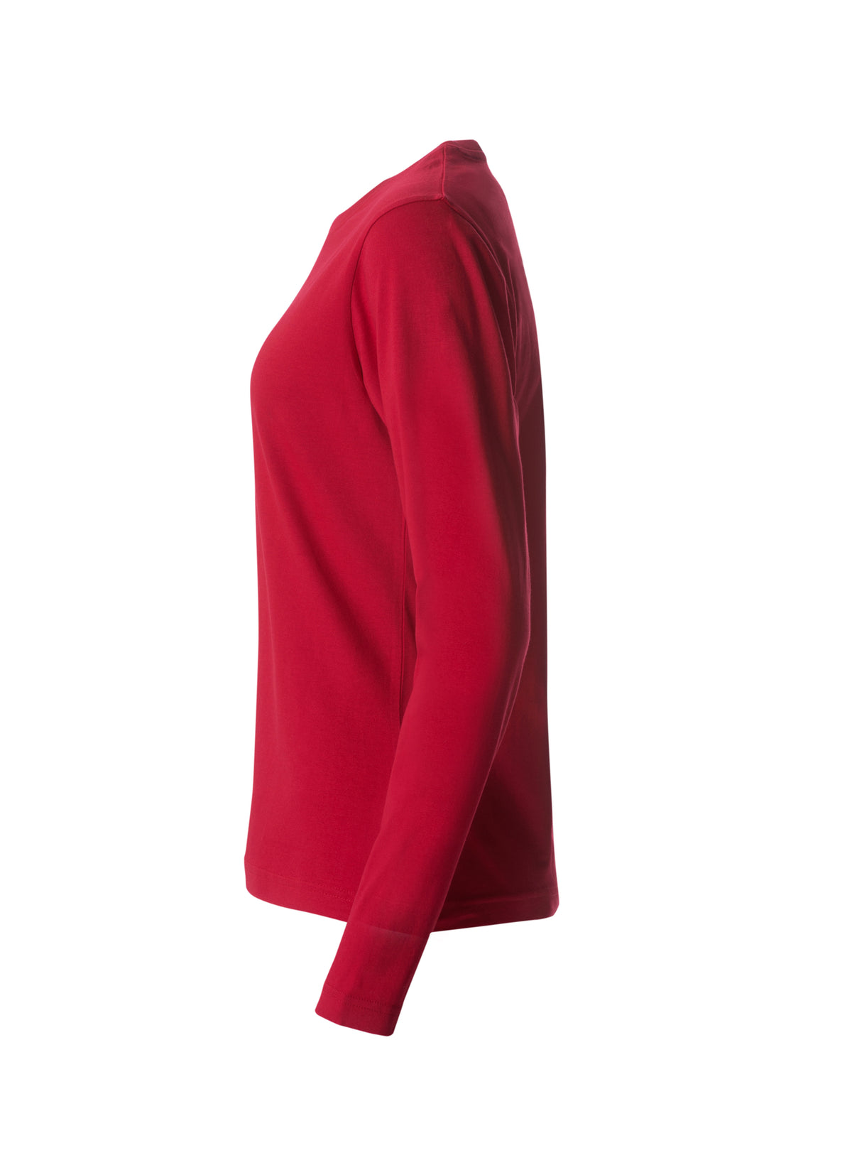 Clique Basic-T L/S – dame – Rød – venstre side