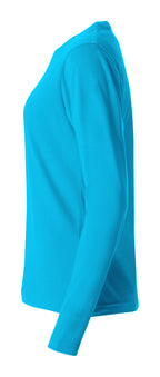 Clique Basic-T L/S – dame – Turkis – venstre side