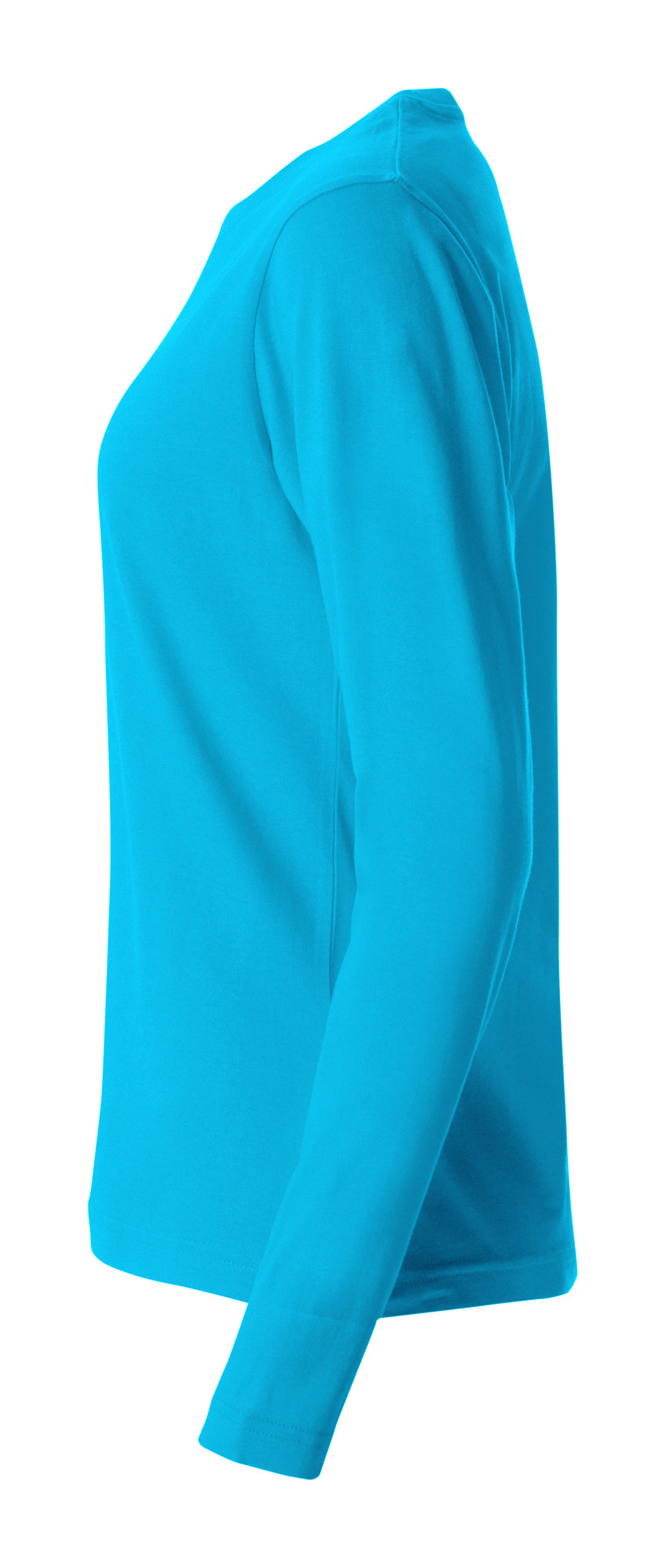 Clique Basic-T L/S – dame – Turkis – venstre side
