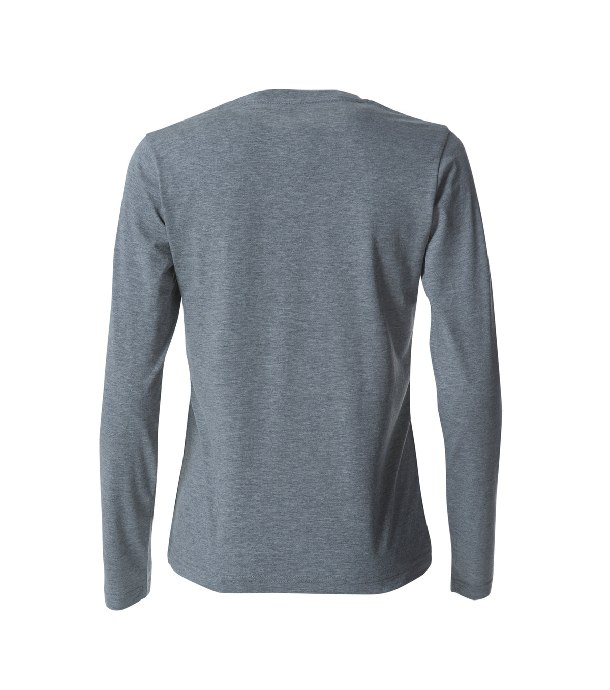 Clique Basic-T L/S – dame – Gråmelert – bakside