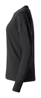 Clique Basic-T L/S – dame – Svart – venstre side