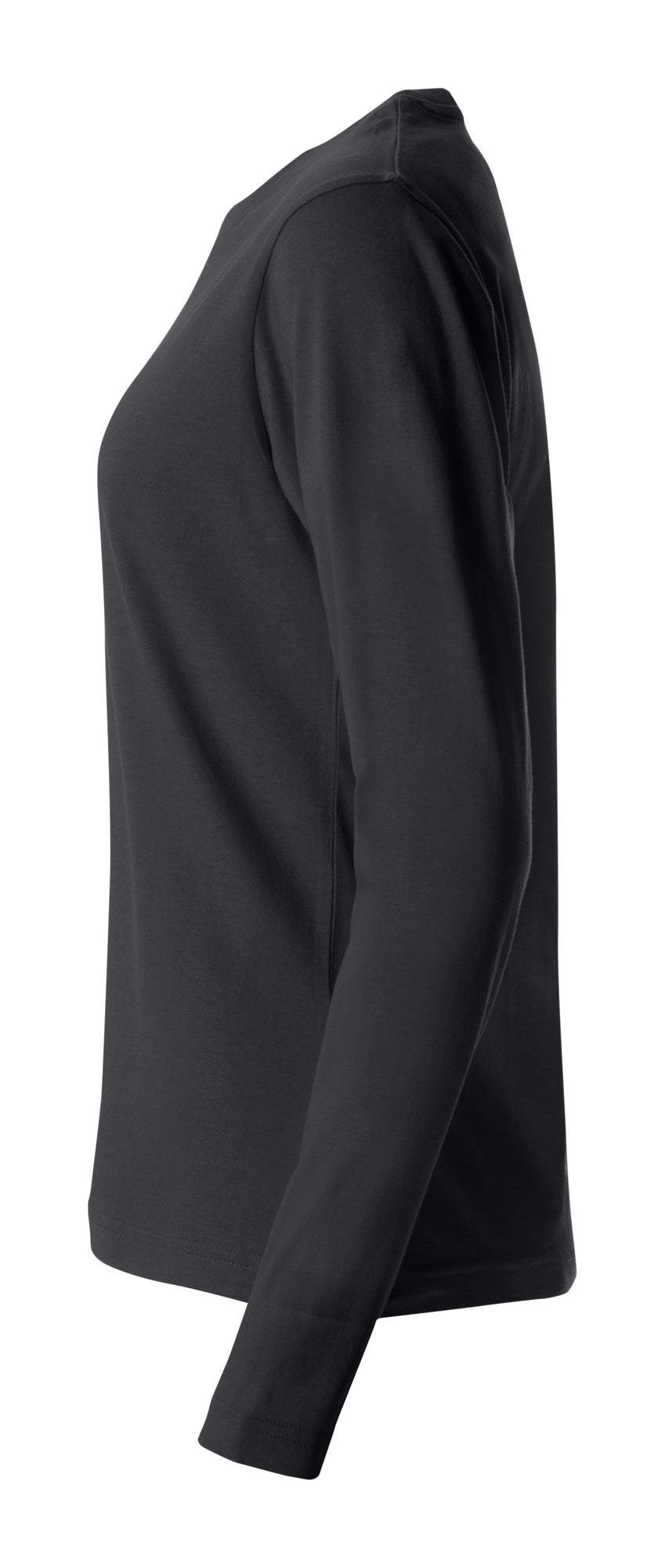 Clique Basic-T L/S – dame – Svart – venstre side