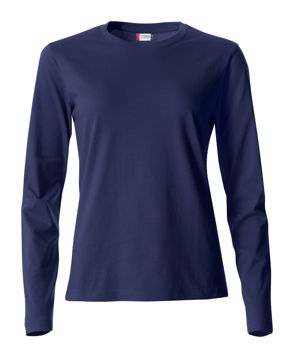 Clique Basic-T L/S – dame – Mørk marineblå – forside