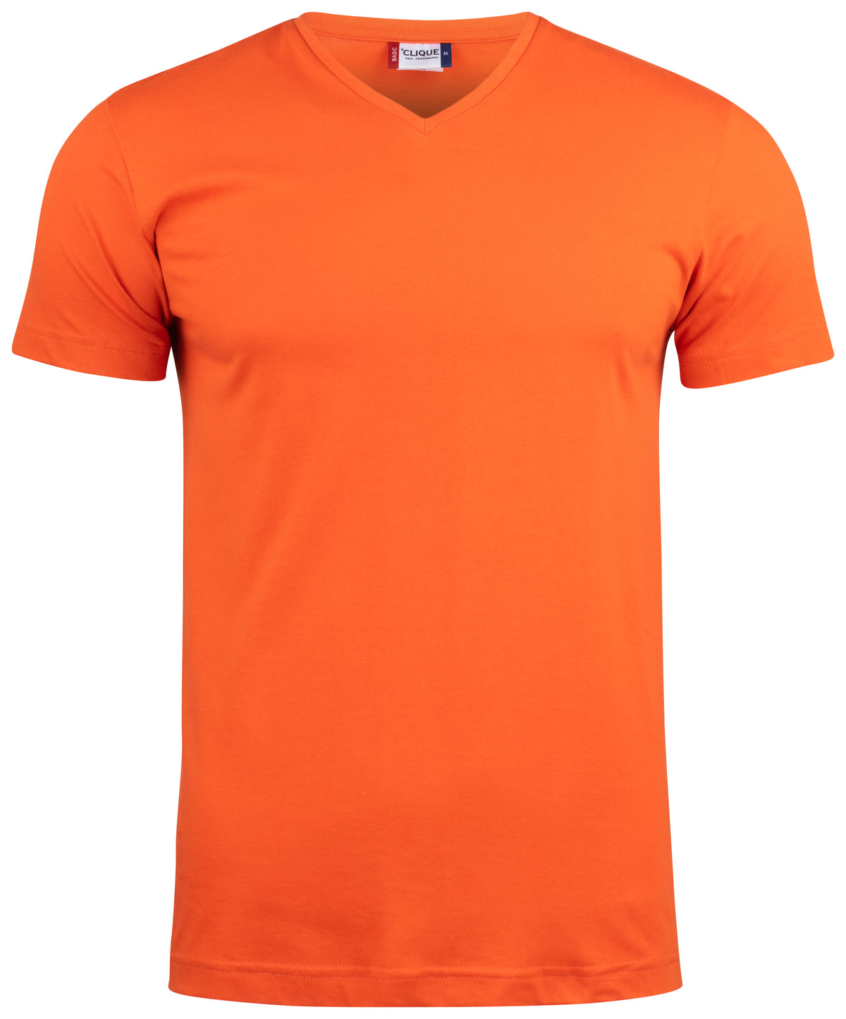 Clique Basic-T V-neck – Blodoransje – forside