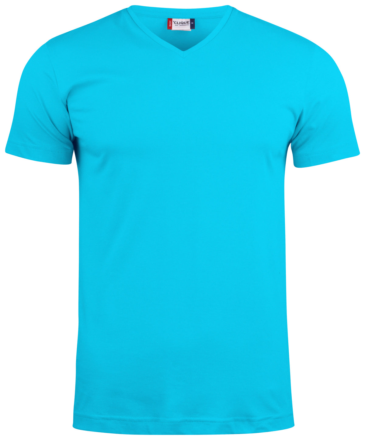 Clique Basic-T V-neck – Turkis – forside
