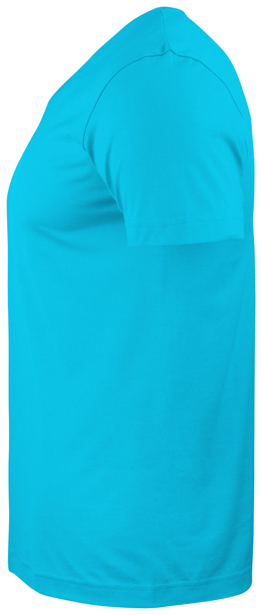 Clique Basic-T V-neck – Turkis – venstre side