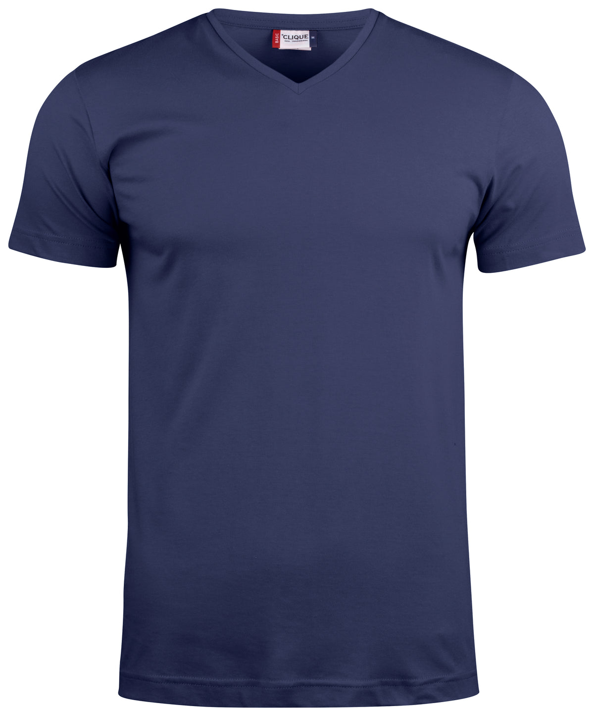 Clique Basic-T V-neck – Mørk marineblå – forside