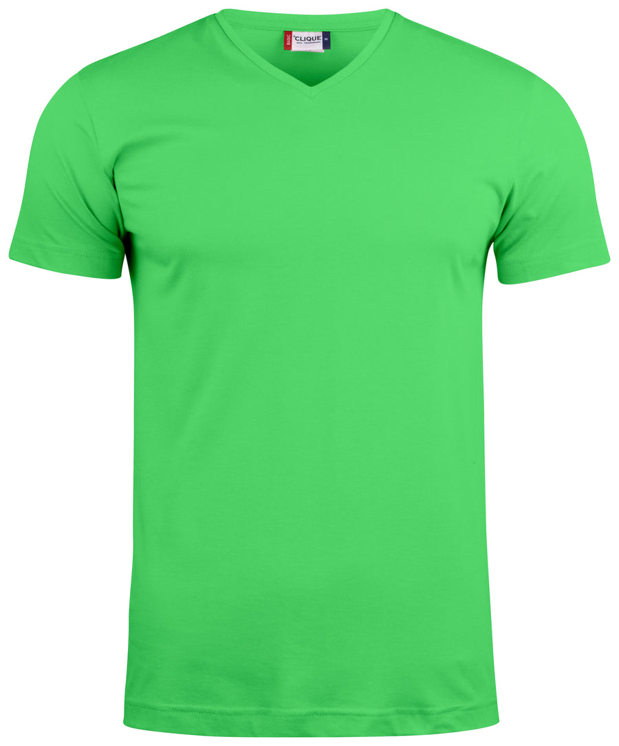 Clique Basic-T V-neck – Eplegrønn – forside