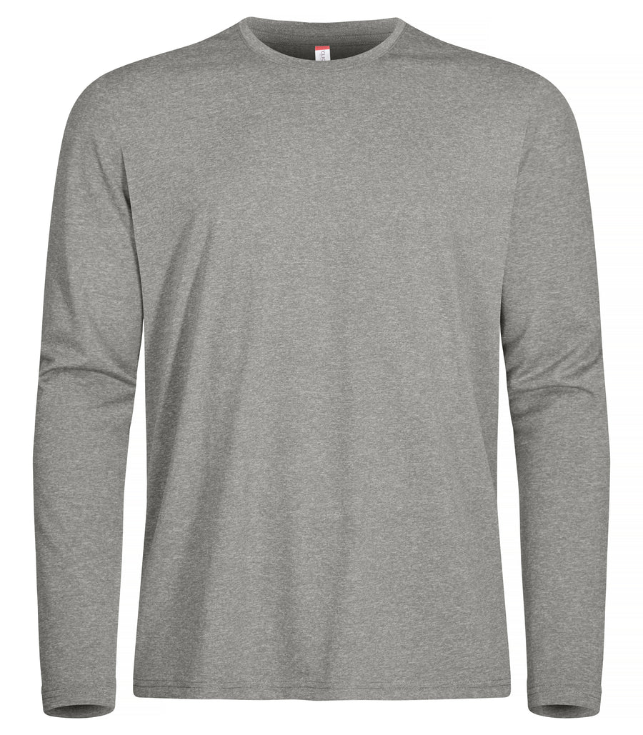 Clique Basic Active-T L/S – Gråmelert – forside