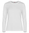 Clique Basic Active-T L/S – dame – Hvit – forside