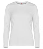 Clique Basic Active-T L/S – dame – Hvit – forside