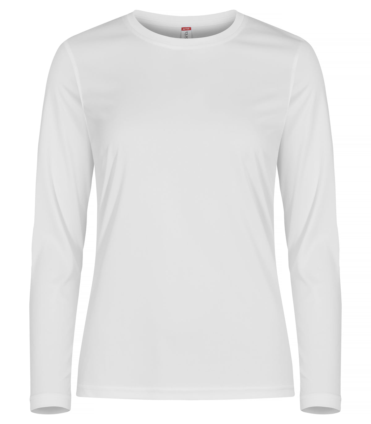 Clique Basic Active-T L/S – dame – Hvit – forside