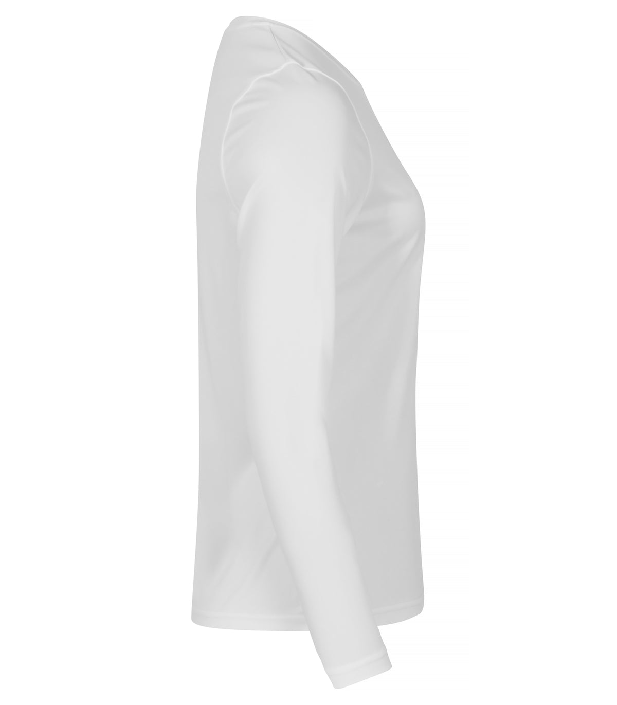 Clique Basic Active-T L/S – dame – Hvit – høyre side