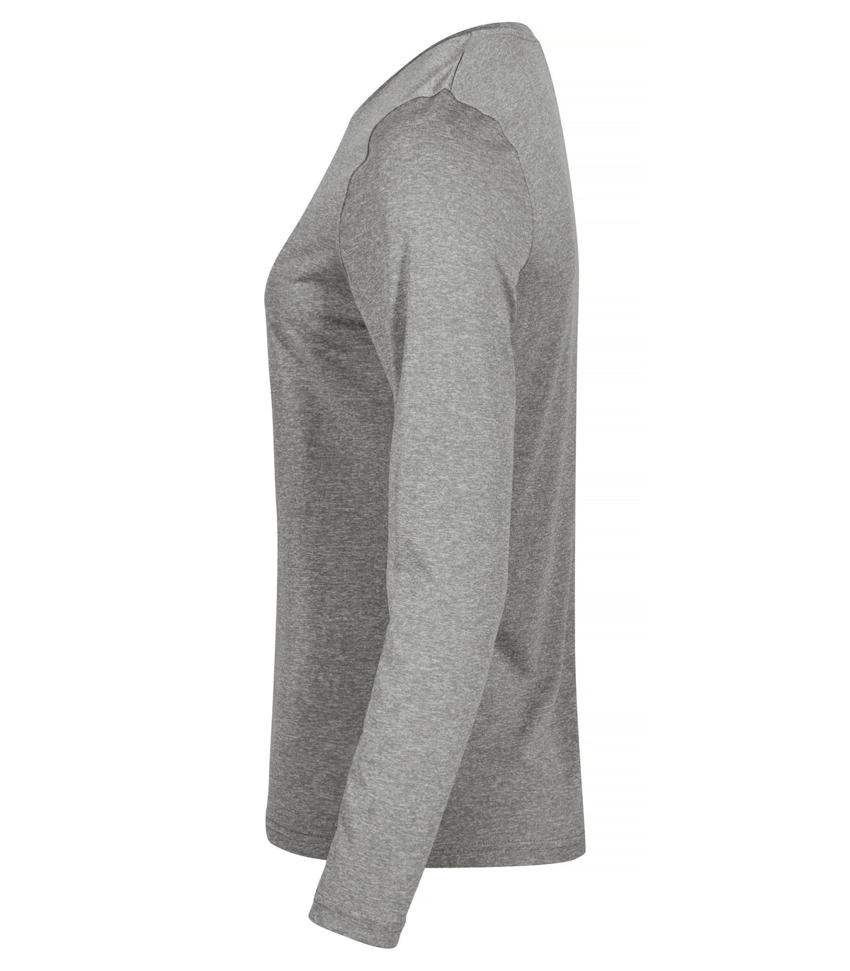 Clique Basic Active-T L/S – dame – Gråmelert – venstre side