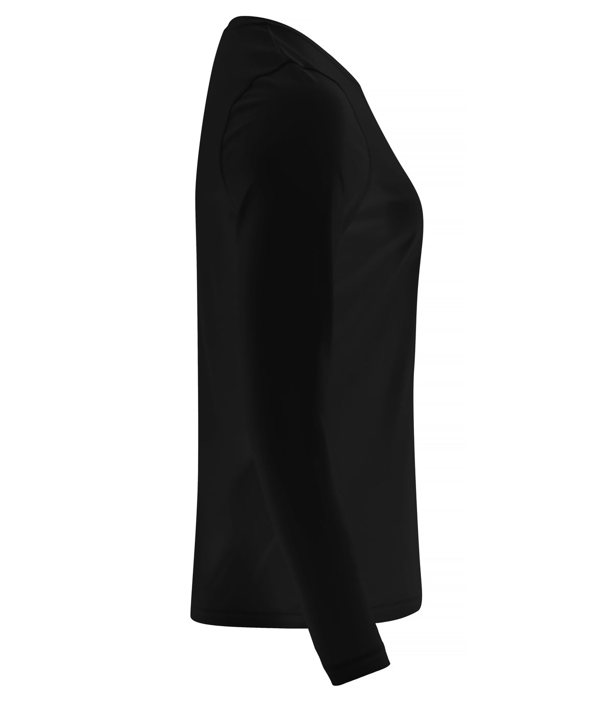 Clique Basic Active-T L/S – dame – Svart – høyre side