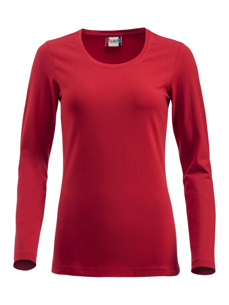 Clique Carolina L/S – Rød – forside