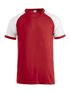 Clique Raglan-T – Rød / Hvit – forside