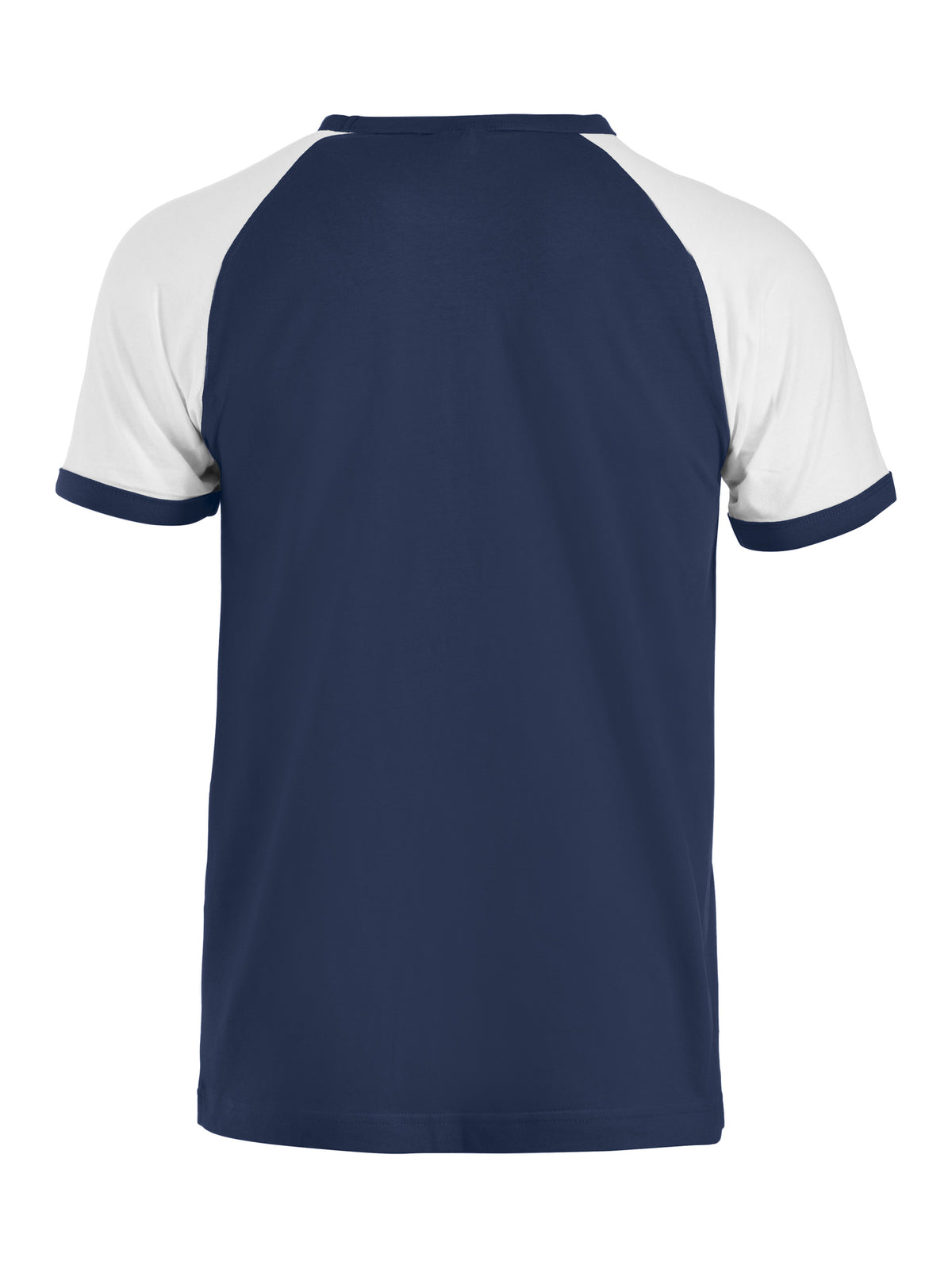 Clique Raglan-T – Marineblå / Hvit – bakside