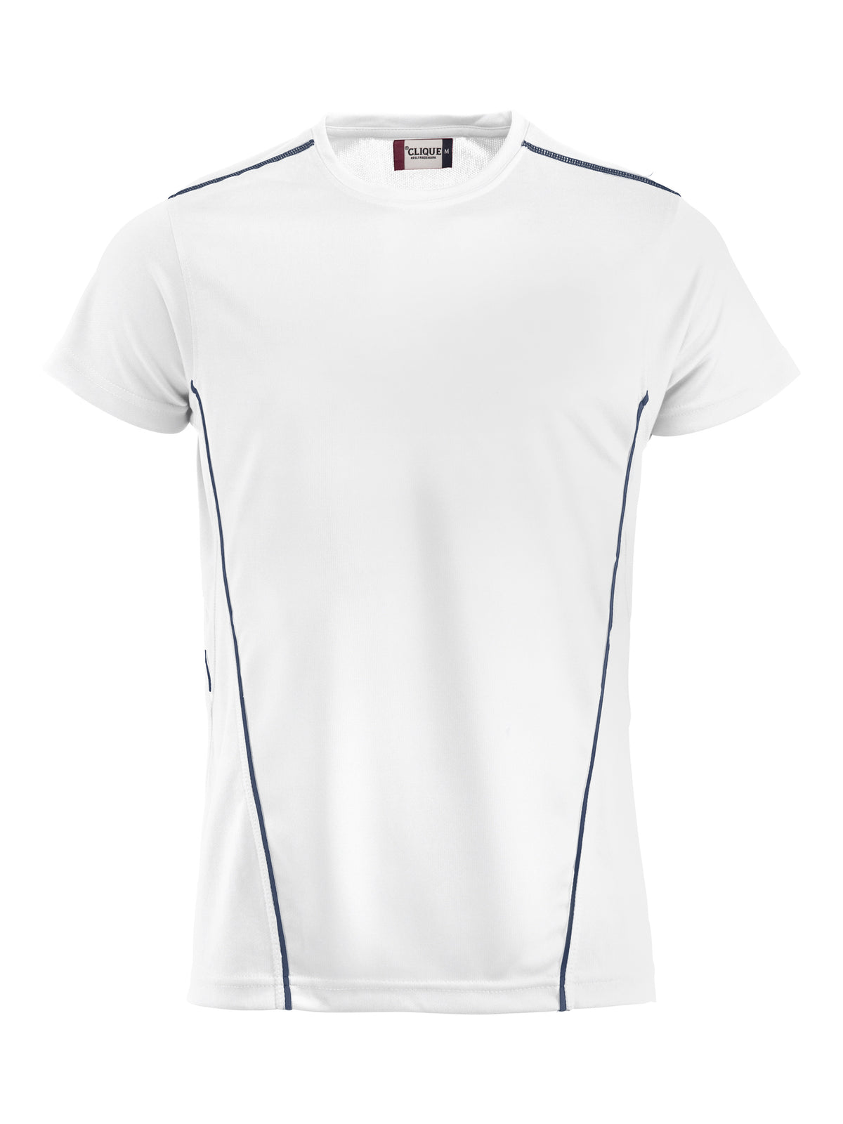 Clique Ice Sport-T – Hvit / Marineblå – forside