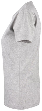 Clique Premium Fashion-T – dame – Gråmelert – venstre side