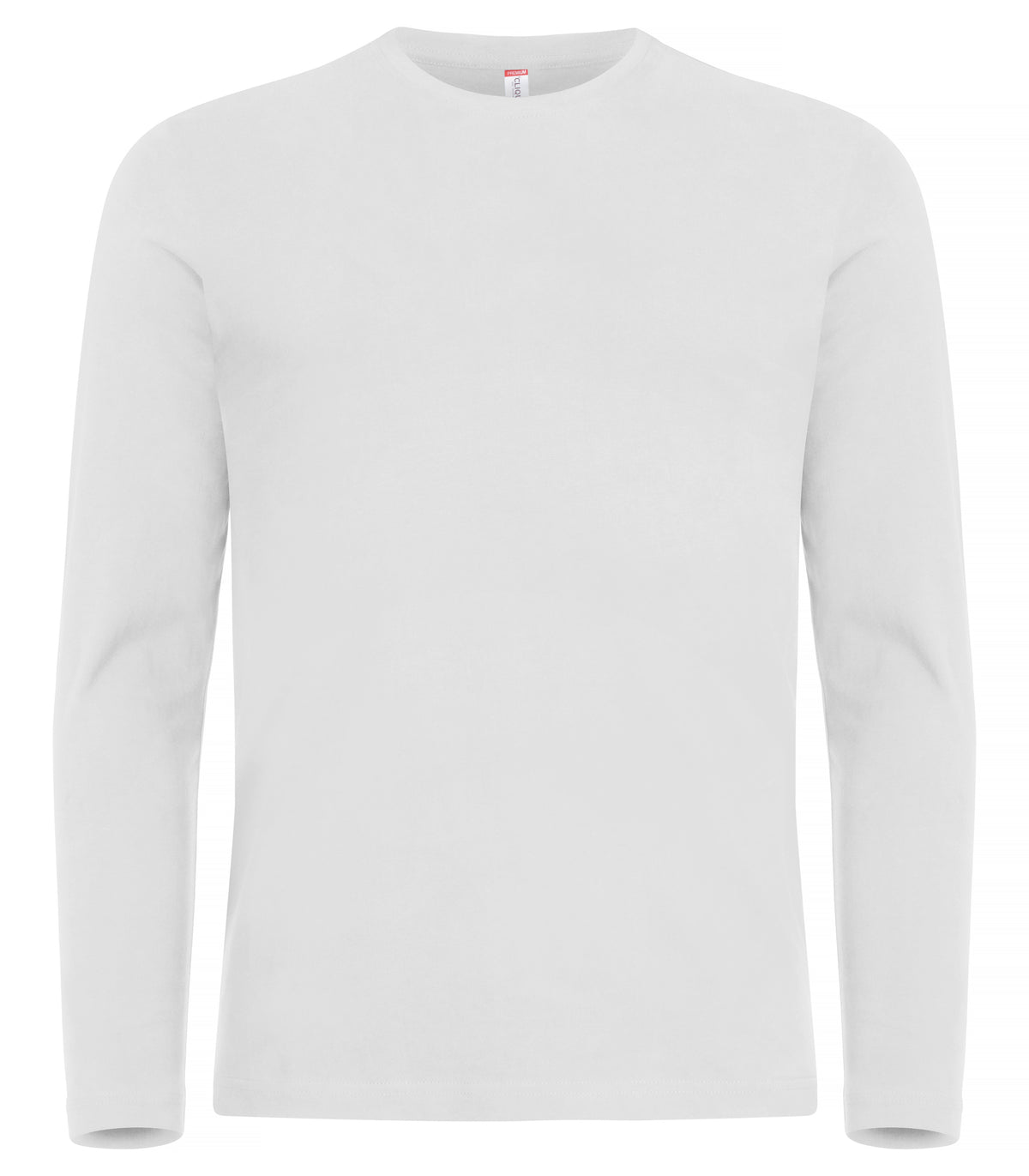 Clique Premium Fashion-T L/S – Hvit – forside