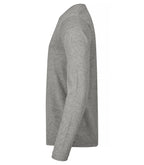 Clique Premium Fashion-T L/S – Gråmelert – venstre side