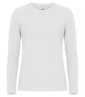 Clique Premium Fashion-T L/S – dame – Hvit – forside