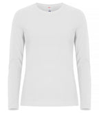 Clique Premium Fashion-T L/S – dame – Hvit – forside