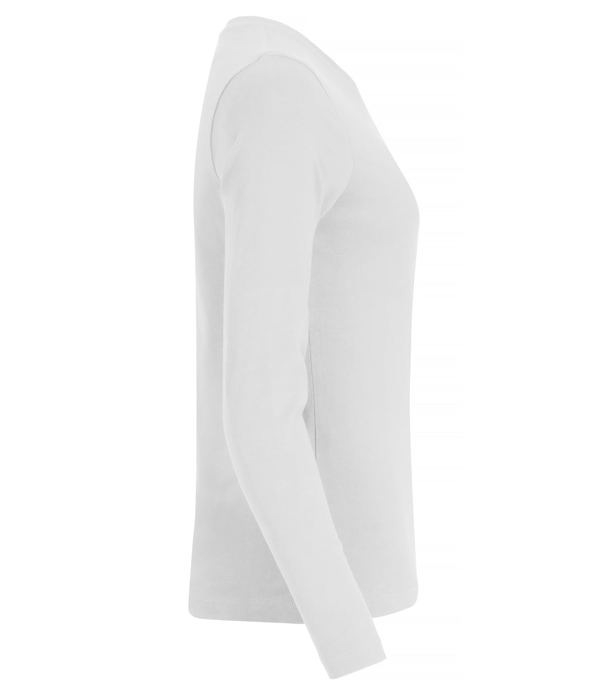 Clique Premium Fashion-T L/S – dame – Hvit – høyre side